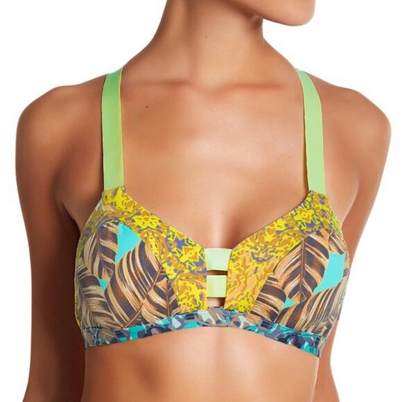 Maaji Veranda Palms Sporty Bikini Top Small - Picture 1 of 7